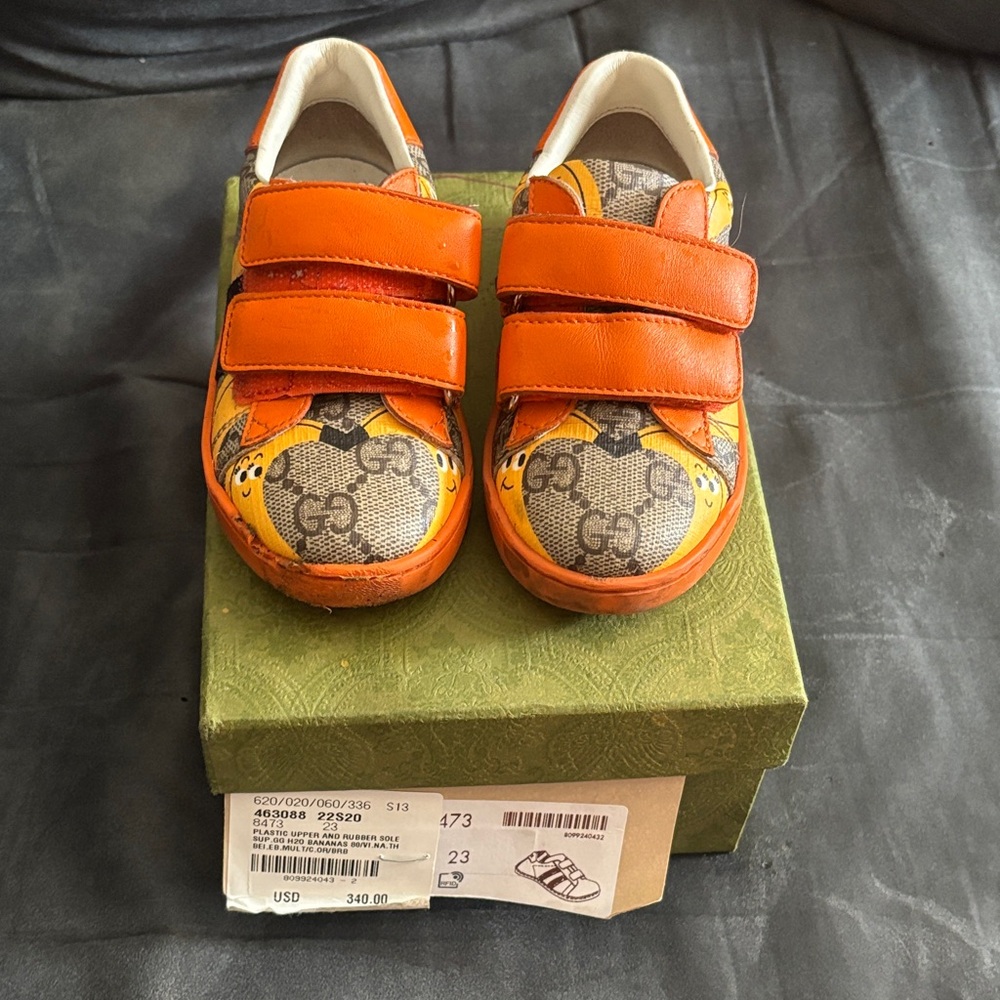 Gucci Kids Orange Sneakers